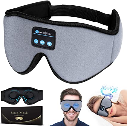 Sleep Mask - 3D Upgraded Sleep Headphones Bluetooth Eye Mask for Sleeping,Wireless Blindfold Mask for Naps/Yoga/Night/Office/Travel Unisex Birthday Gifts Men Mom Dad Her Him Adults Boys Girls