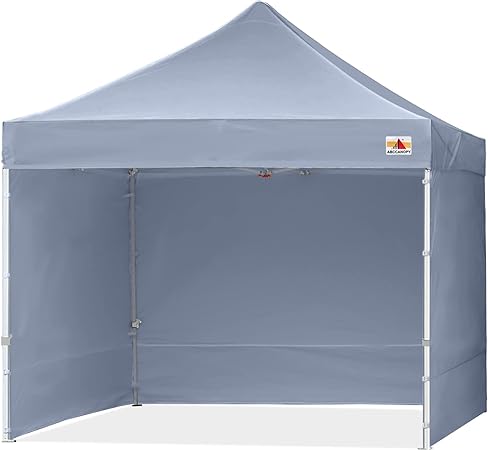 ABCCANOPY Ez Pop Up Canopy Tent with Sidewalls 10X10 Commercial -Series, Gray