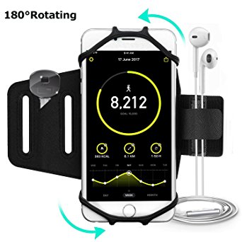Running Armband, Vive Comb Rotatable Sports Phone Band for iPhone X/8 plus/7 plus/6/6S/5S, Note 8/3/4/5, Sturdy Comfortable Arm Belt for Outdoor Running Cycling Hiking … (Color2)