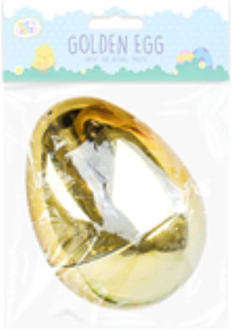 SRV Hub® 10cm Jumbo Fillable Egg for Easter, Golden Large Surprise Egg for Kids, Adults, Easter Egg Hunt Party Favor Toy