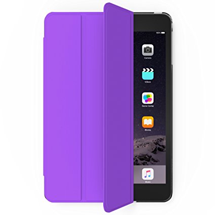 RC iPad Air 2 Case, Luxury Smart Case - Slim Front PU Leather with Soft TPU Back Cover (iPad Air 2), Violet