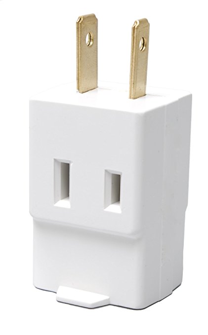 Eaton 4400W-BOX 15-Amp 2-Pole 2-Wire 125-Volt Single Receptacle to Three Outlet Cube Tap, White