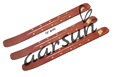 Aarsun Set of 3 Incense Sticks/ Agarbatti Holder in Solid Wood : Great Indian Sale !!