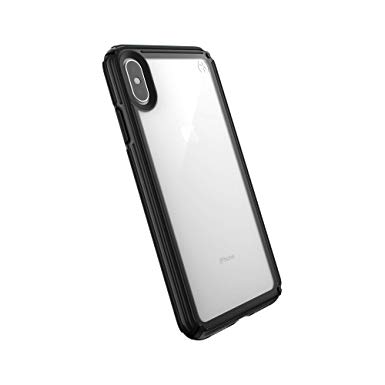 Speck Products Presidio V-Grip iPhone Xs Max Case, Clear/Black