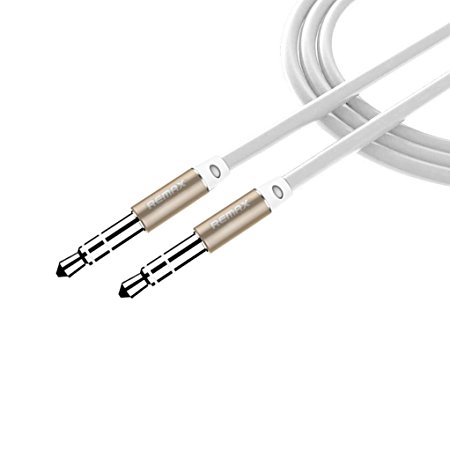 Auxiliary Audio Cable, Nkomax 3.5mm Gold Plated Premium Auxiliary Male To Male AUX Cable Suitable for iPad, iPhone, iPod, MP3 players, tablets, Cellphone, home audio, speaker (white)