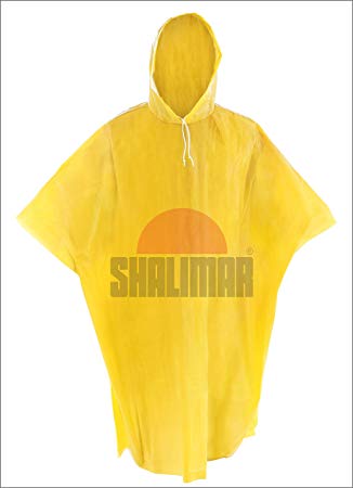 Shalimar Cross Laminated Reusable Rain Poncho Pack of 4 (Multicolor)