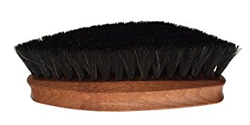 Woly German 6½" Horse Hair Brush with Modern Wooden Handle and Horsehair Bristles for Polishing and Cleaning Designer Leather Shoes,handbags, Purses, & Clothes.
