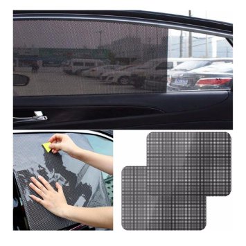 Iuhan® Fashion 2Pcs Car Rear Window Side Sun Shade Cover Block Static Cling Visor Shield Screen