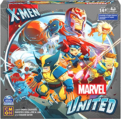 X-Men, Marvel United Board Game with Cards and Collectible Hero Villain Figurines Party Fun Movie Challenge, for Kids & Adults Aged 14 and up