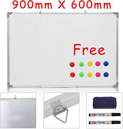 Large Whiteboard Magnetic Dry Wipe Drawing Memo Notice Board For School or Office Includes 2 Pens