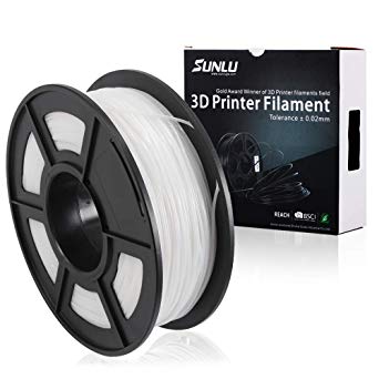 SUNLU White Flexible TPU 3D Printing Filament, TPU Filament 1.75mm 1 kg(2.2LB),Dimensional Accuracy  /- 0.02 MM,Shore 95A