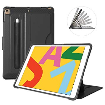 AVAWO Premium PU Leather Case for iPad 10.2 inch 2019 with Magnetic Stand   Highly Protective with Pencil Holder   Auto Wake/Sleep Cover for ipad 10.2 7th Generation 2019 Release - Black