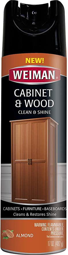 Weiman 596 Cabinet & Furniture Polish - 17 Ounce - Aerosol Protect Clean Polish Wax Your Wood Tables Chairs Cabinets