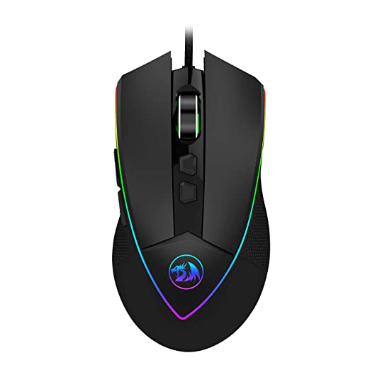 Redragon M909 USB Wired Gaming Mouse RGB Spectrum Backlit Personalized MMO PC Gaming Mouse 7 Programmable Buttons High-Precision Sensor modes up to 12400 DPI via Software