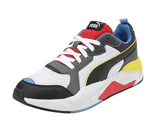 Puma unisex-adult X-Ray Closed shoe Puma White-Puma Black-Dark Shadow-High Risk Red-Palace Blue 5 UK (37260203)