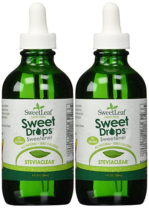 Sweetleaf Stevia Extract Clear Liquid 4oz X 2