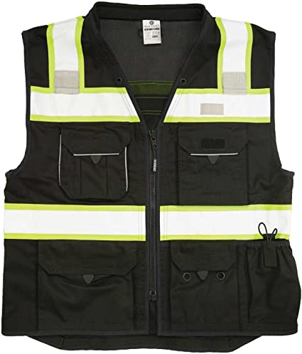 ML Kishigo - Black Heavy Duty Safety Vest Size: