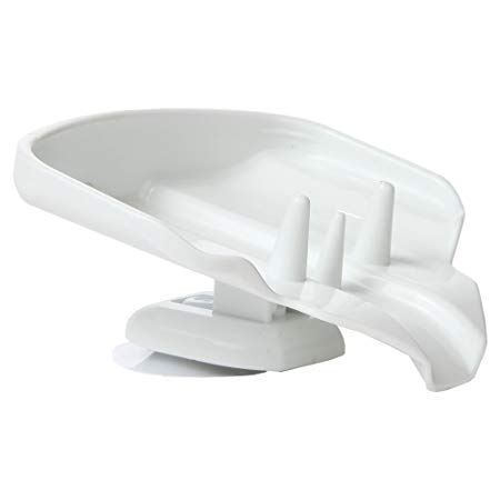 Home-X Self-Draining Soap Holder, Drip-Free Suction Cup Soap Dish