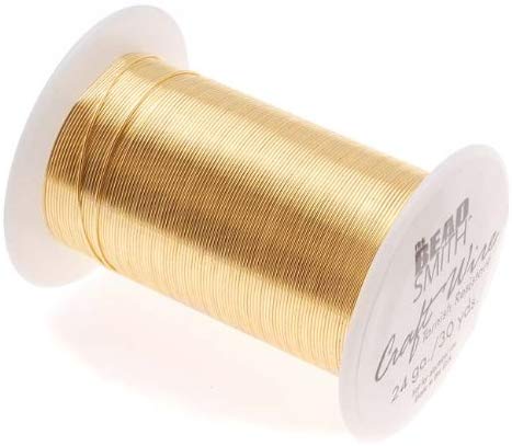 Beadaholique Tarnish Resistant Copper Craft Wire, 27.4m, Gold