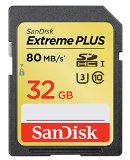 SanDisk Extreme Plus 32GB UHS-1U3 SDHC Memory Card Up To 80MBs Frustration-Free- SDSDXS-32GB-AFFP Label May Change