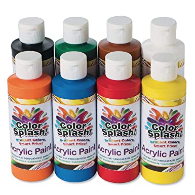 S&S Worldwide 8-oz. Color Splash! Acrylic Paint Assortment (Set of 8)