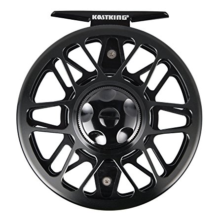 KastKing Kobuk Fly Fishing Reel with Large Arbor, CNC machined T6061 Aluminum Alloy Body and Spool in Fly Reel Sizes 3/4, 5/6, 7/8, 9/10 - Light Weight yet Incredibly Strong