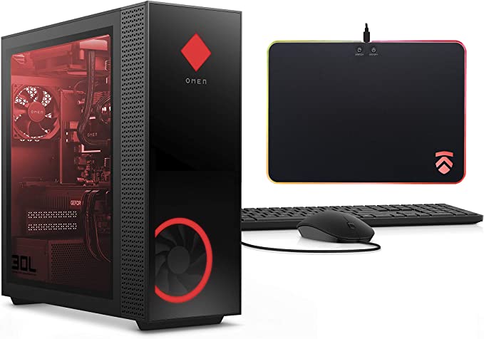 2020 Latest ELUK OMEN 30L Gaming Desktop PC (RGB Liquid Cooled Intel i7-10700K, NVIDIA RTX 3070, Z490 Mobo, 750 Watt Platinum PSU, Windows 10 Pro, 512GB WD Black SSD   2TB HDD, 16GB HyperX RGB RAM)