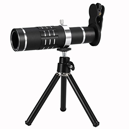 Phone Camera Lens Kit,Fosa Universal 18X Optical Zoom Telephoto Telescope Lens with Tripod Fits Any iPhone X, 8, 8 plus, 7plus, 7, 6, 6s, 6plus, 5, 5s, 4s and All Other Smartphones