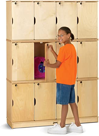 Jonti-Craft Stacking Lockable Lockers, Triple Stack