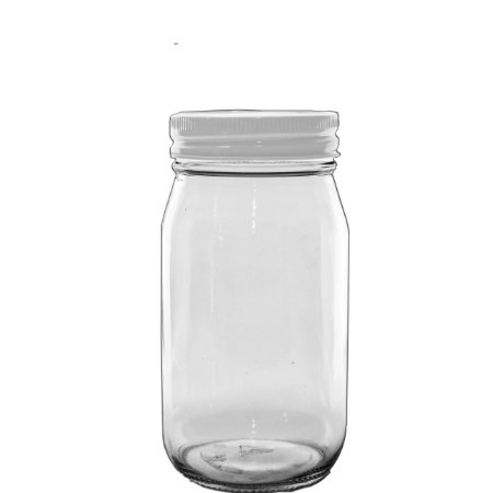 12 Pack Clear Glass Old-Fashioned Jars With Metal Lid with seal 16oz
