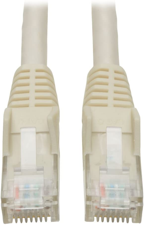 Tripp Lite Cat6 Gigabit Snagless Molded Patch Cable (RJ45 M/M) - White, 14-ft.(N201-014-WH)