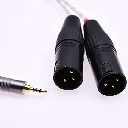 Silver Plated Shield Cable 2.5mm TRRS Male to 3Pin XLR Balanced Audio Adapter for Astell&Kern SP1000 AK100II AK120II AK240 AK380 AK320 DP-X1 onkyo DP-X1A FIIO X5 (30cm (1Feet), 3Pin XLR Male)
