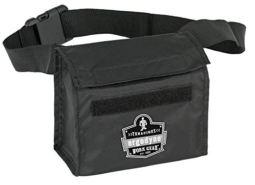 Carry Pouch for Half Mask Respirators, Includes Waist Belt, Clover Flap Closure, 7.5" L x 3.5" W, 6" H, Ergodyne Arsenal 5180