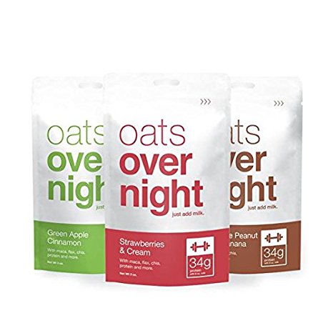 Oats Overnight (3oz per pack) High Protein/Low Sugar (24 Pack Variety)