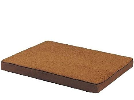 ehomegoods 41"X27"X4" Sudan Brown Gusset Style Orthopedic Waterproof Memory Foam Pet Pad Bed for Medium Large dog crate size 42"X28" with 2 external covers