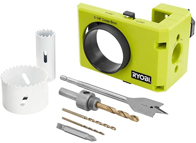 Ryobi A99DLK4 Wood and Metal Door Lock Installation Kit for Installing Deadbolts and Locksets