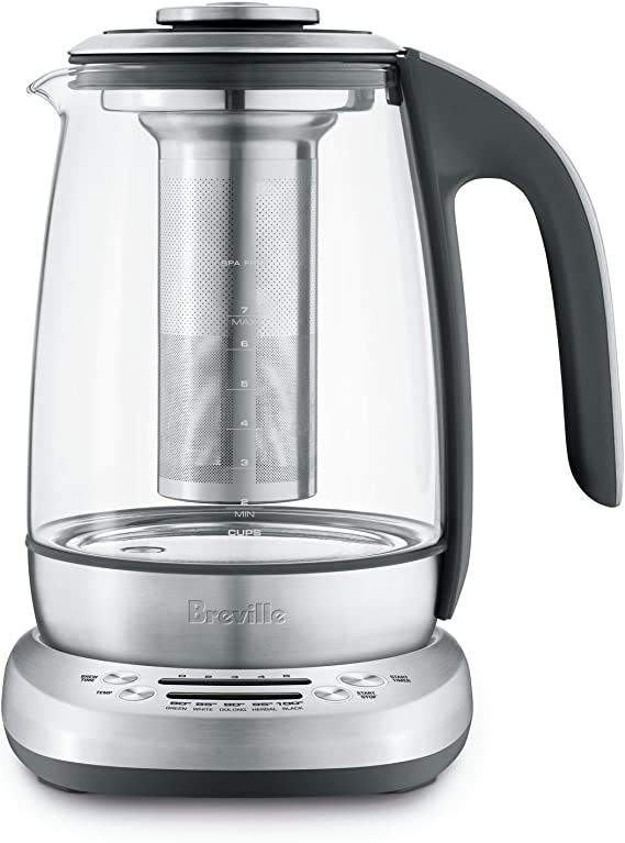 Breville BTM600CLR Smart Tea Infuser Tea Maker, Brushed Stainless Steel