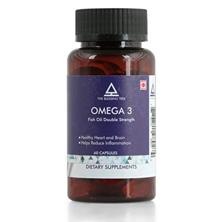The Blessing Tree Omega 3 Fish Oil 1000mg Double Strength Capsules (300mg EPA, 200mg DHA, 100mg Other)