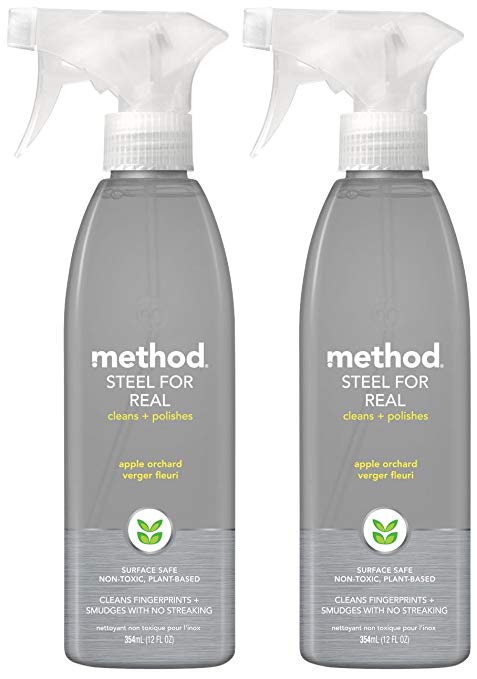 Method Steel For Real, Cleaner & Polish - 12 oz - Apple Orchard - 2 pk