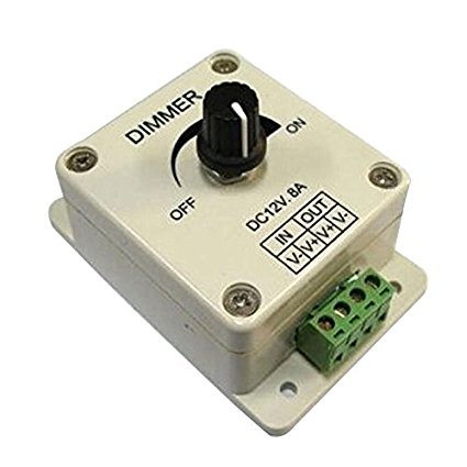 Mintbon LED Strip Lights PWM Dimming Dimmer Controller For LED Lights or Ribbon 12 Volt 8/10 Amp