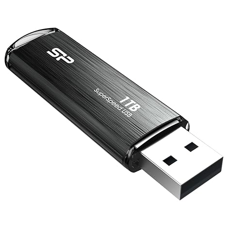 SP Silicon Power Extreme Fast 1Tb USB 3.2 Gen 2 Pen Drive, R/W Up to 1,000/800 Mb/S, Aluminum Metal Housing Type A Flash Drive Memory Stick, M80 Series