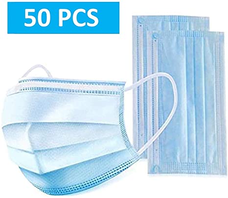 BEATIT 50 PCS - Disposable - Anti Dust - Breathable three Layer - Blue