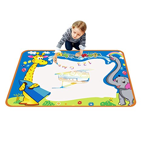 TOYK aquadoodle mat - Kids toy - Water Doodle mat & 3 × Magic Pens - Color Children Water Drawing Mat Board and aquadoodle pen for Kids Doodle learning toy-The best Educational gift