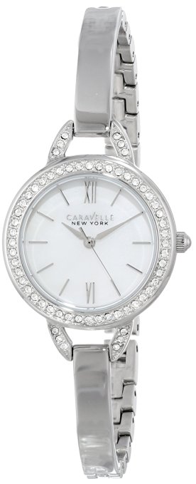 Caravelle New York Women's 43L166 Stainless Steel Swarovski Crystal-Accented Watch