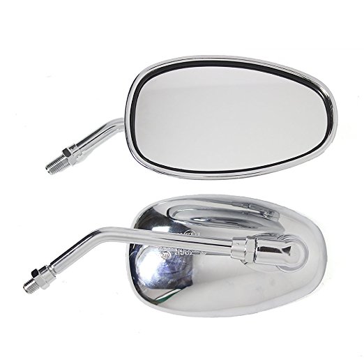 Motorcycle Rearview Wing Mirrors for Honda Suzuki Chopper Scooter-10mm Adapter (With 3C Certification)