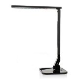 ANNT LED Desk Lamp Dimmable Reading Light Eye-caring 4 Lighting Modes 5-level Dimmer Touch-sensitive Control Panel Auto Timer with USB Charging Port Piano Black
