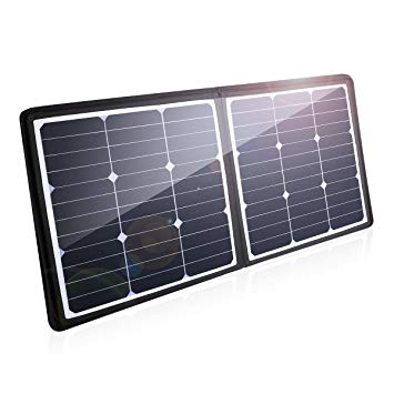 Poweradd [High Efficiency] 50W Solar Charger, 18V 12V SUNPOWER Solar Panel for Laptop, iPhone X/8/8 Plus, iPad Pro, iPad mini, Macbook, iPad Samsung, ChargerCenter, Island Region and Country Tours