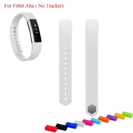 Band for Fitbit Alta, Humen Fitbit Alta Accessory Replacement Sports WristBands Straps with Customize Metal Clasps and Secure Silicon Fastener Rings for Fitbit Alta (No Tracker, Only Bands)