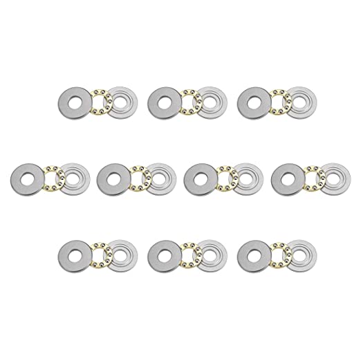 uxcell F8-22M Thrust Ball Bearings 8mm x 22mm x 7mm Chrome Steel Single Direction 10pcs