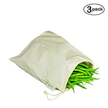 Simple Ecology Organic Cotton Muslin Produce Bag - Medium (3 Pack)